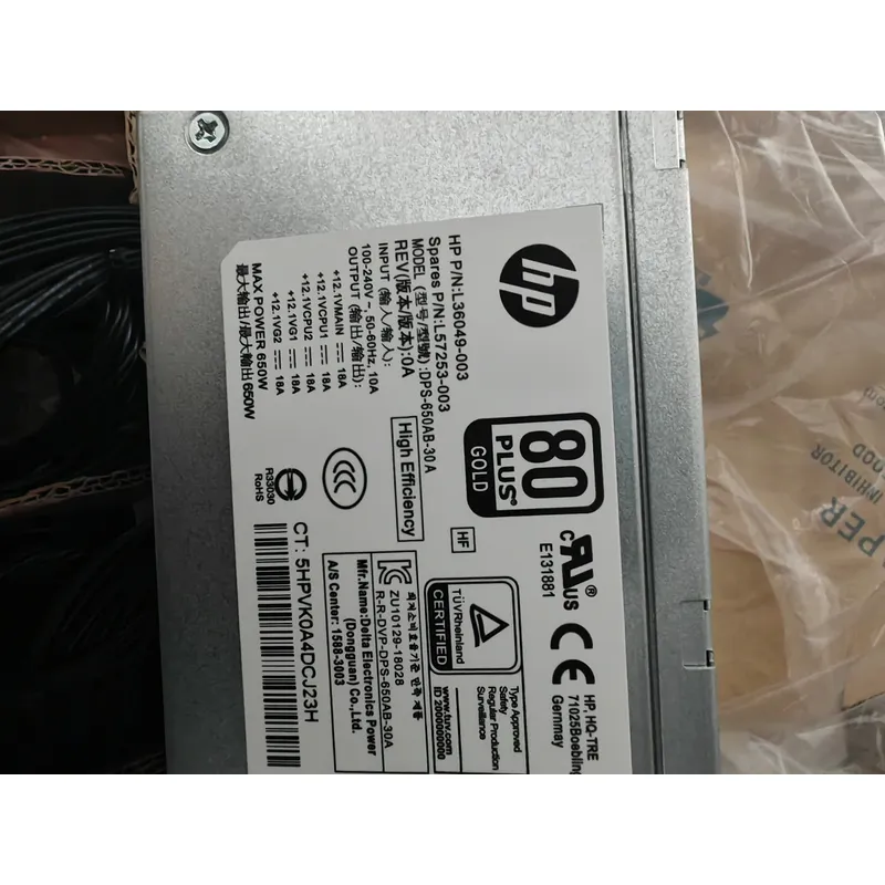 Power Supply 650W - Nouvelle alimentation électrique originale de 650W