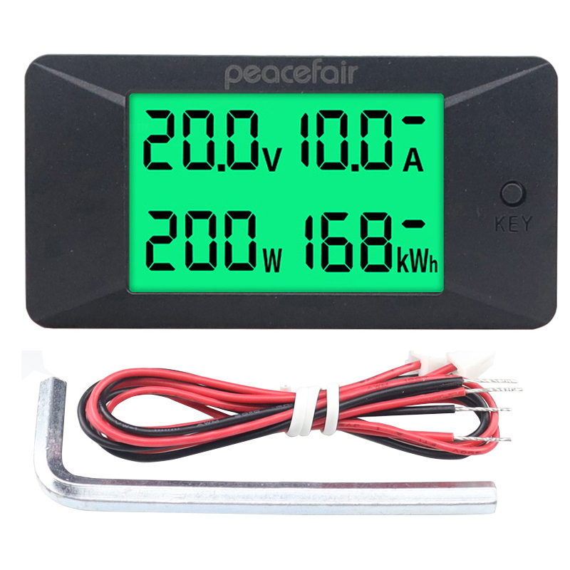 Power Supply Tester - Voltmètre ampèremètre et wattmètre numérique LCD,