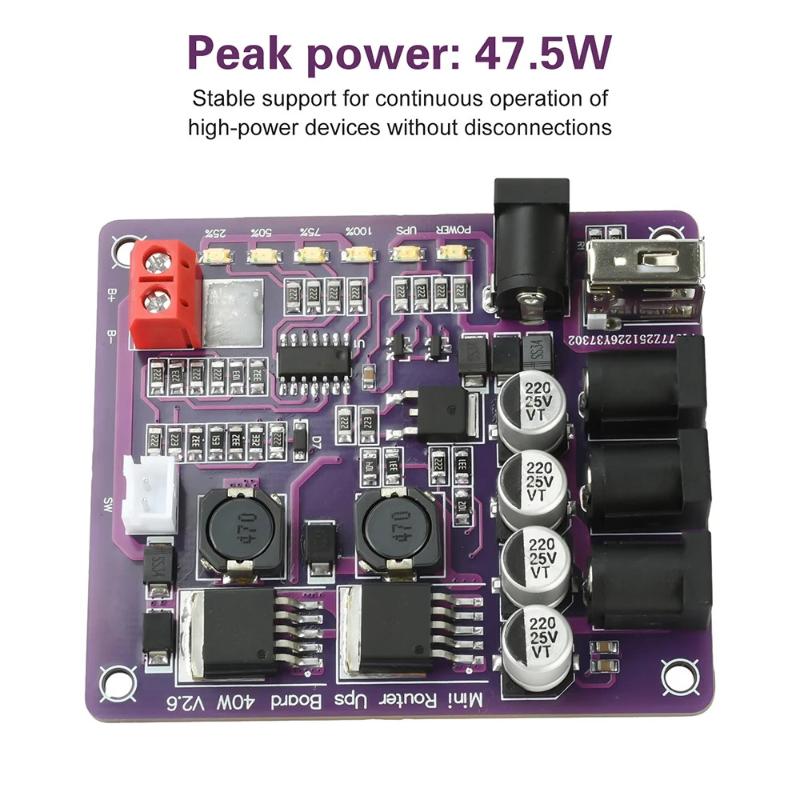 Power Supply 12V - Carte UPS pour mini routeur 40W,