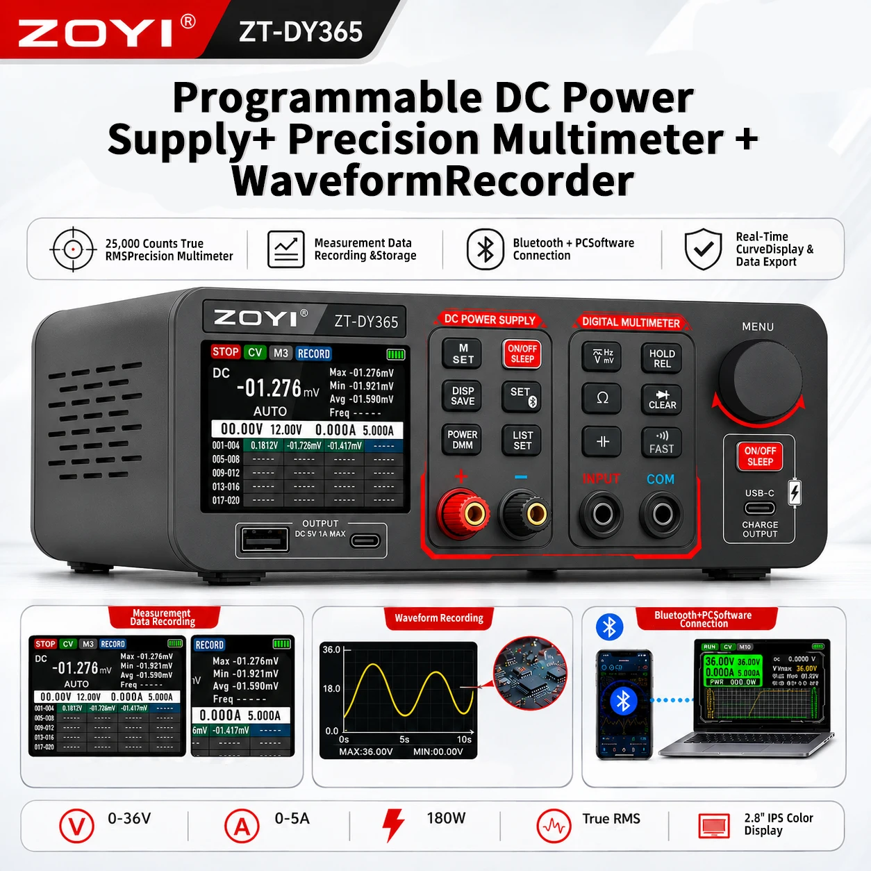 Pc Power Supply - ZOYI DY365 Multimètre numérique 2-en-1 avec